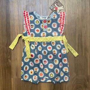 NWT‎ Matilda Jane Baby Girl 3-6 Months Polka Dot Icons School Bubble Romper